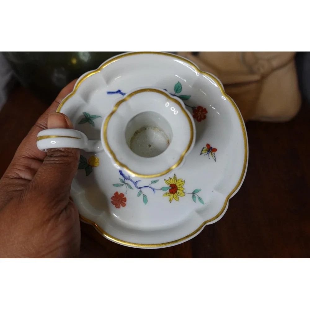 Shalimar  Haviland France single‎ candlestick holder chamber style